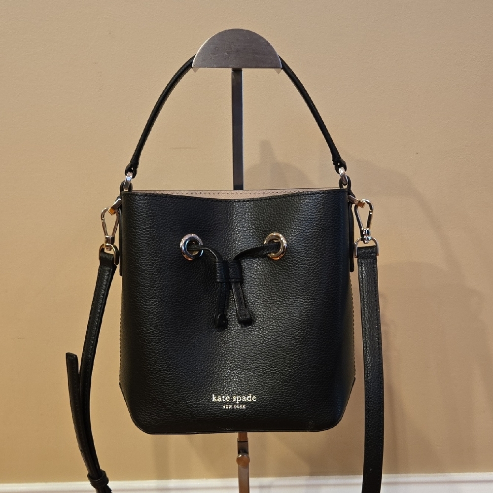 Kate Spade EVA Black Crossbody Bag with Gold Accents
